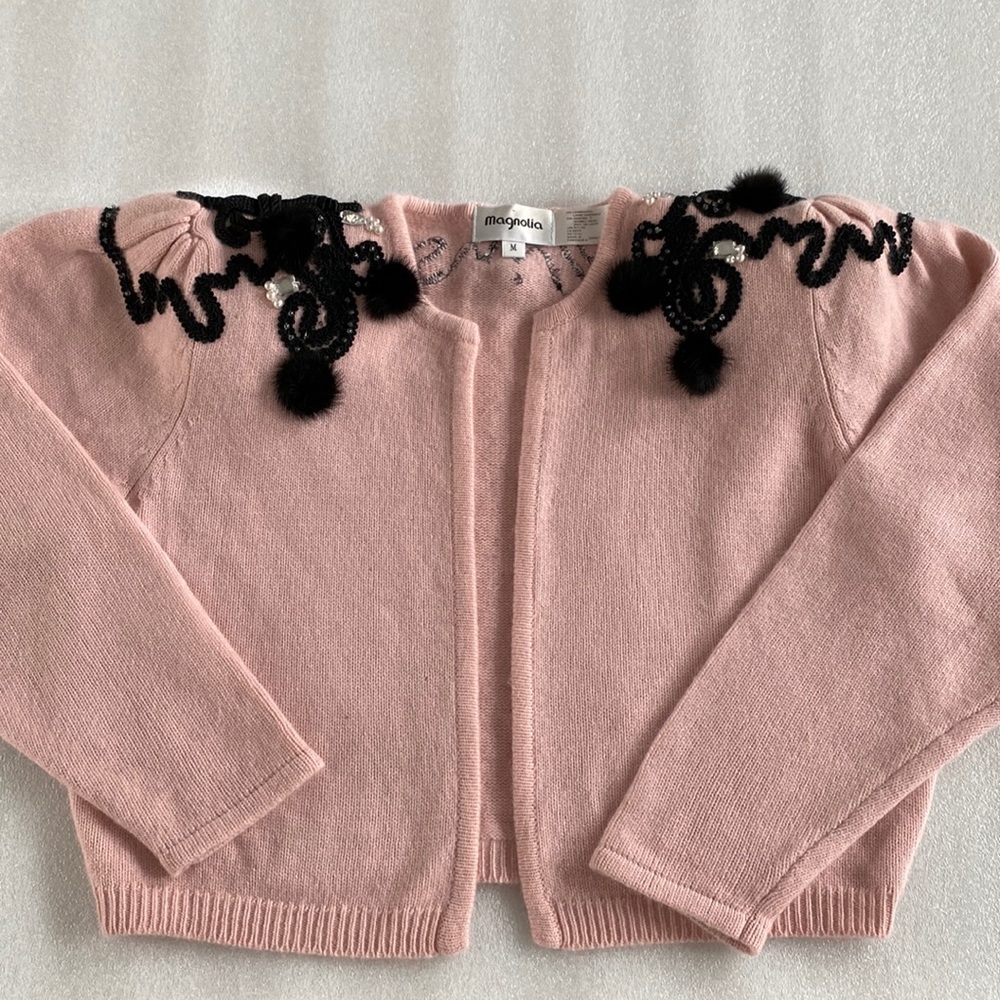 LONG SLEEVE SOFT PINK  EMBROIDERED SWEATERS